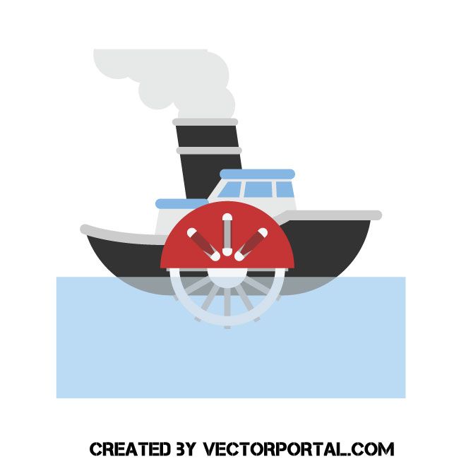 660x660 Steamboat Vector Image Various Vectors Free Vector Images