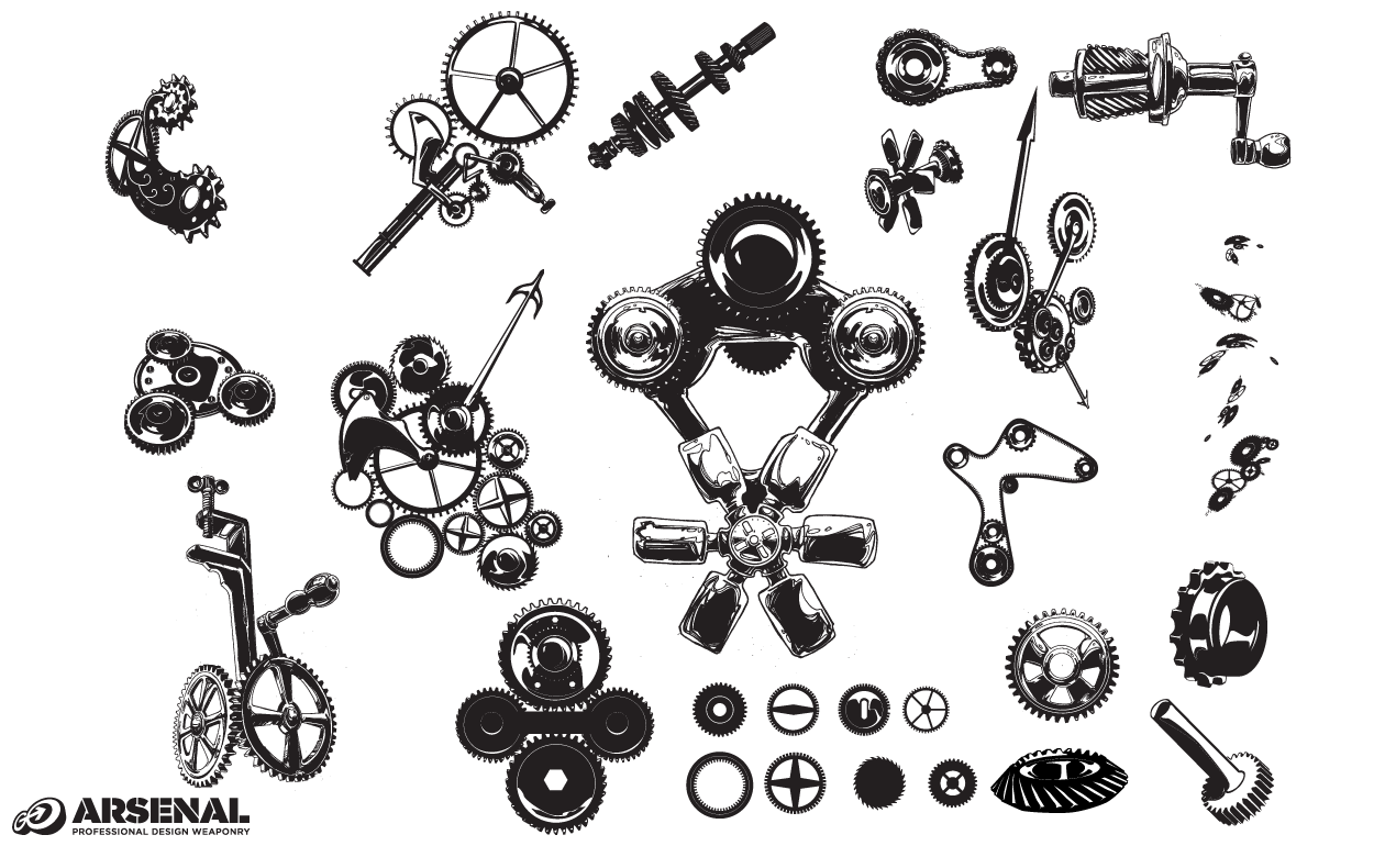 Steampunk Gears Vector at Vectorified.com | Collection of Steampunk