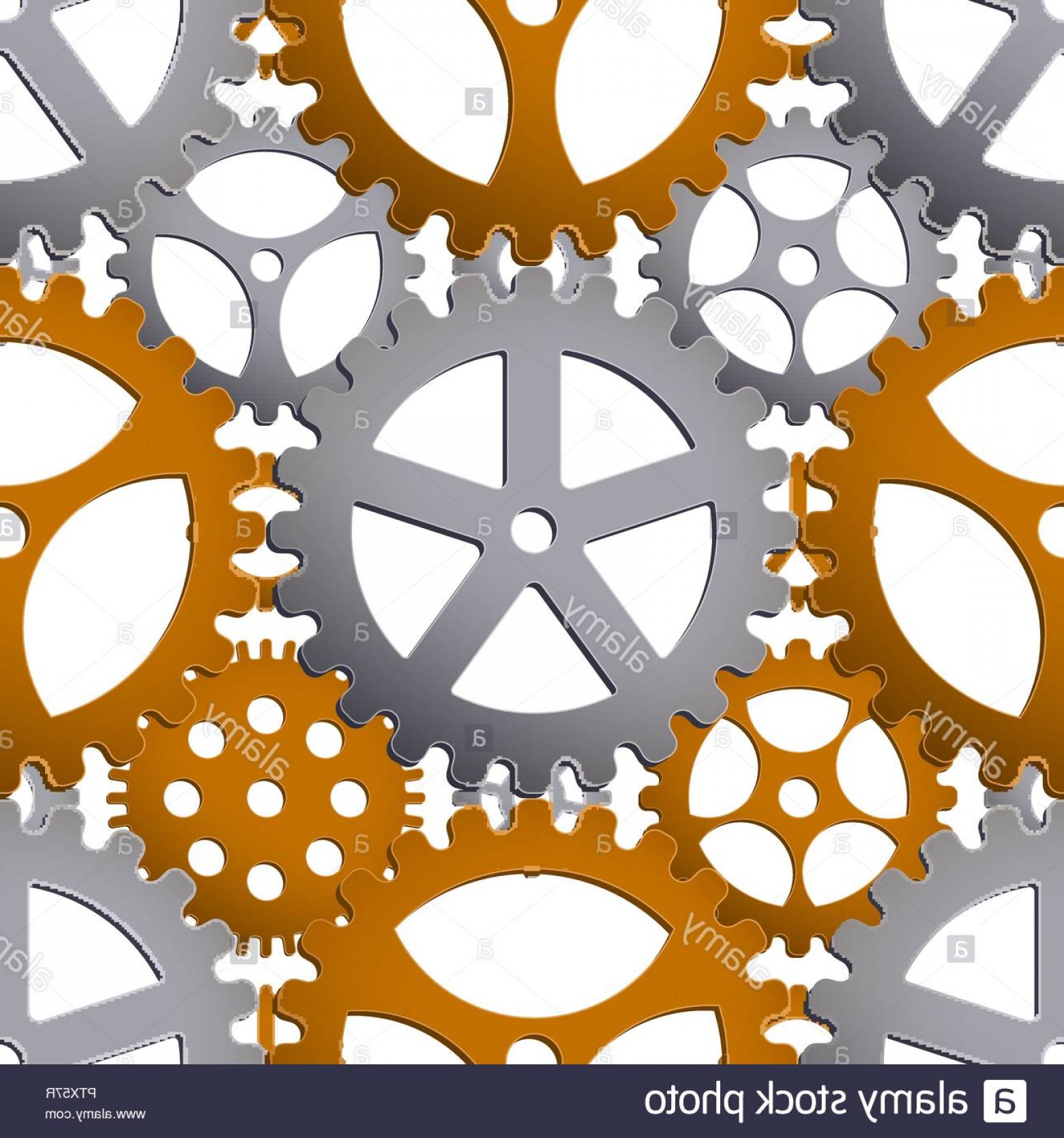 1560x1668 Seamless Pattern Background With Gold And Silver Gears Vector