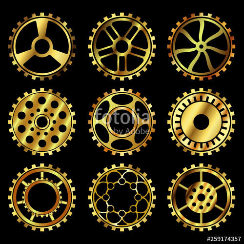 500x500 The Steampunk Gears Vector Stock Image And Royalty Free Vector