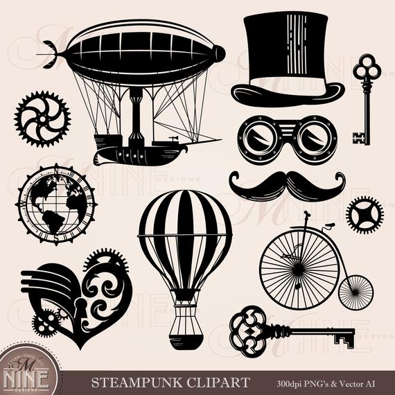 570x570 Steampunk Clipart Steampunk Style Clip Art Downloads Vector