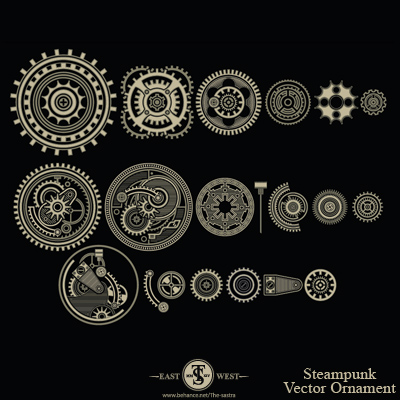 400x400 Steampunk Ornament Vector Graphics Tshirt Factory