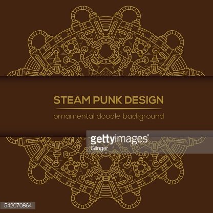 416x416 Steampunk Vector Design With Industrial Technical Elements Premium