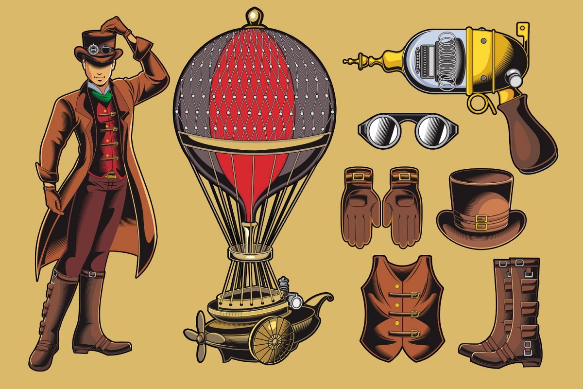 1200x800 Steampunk Vector Pack