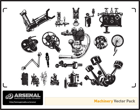 Steampunk Series Machinery Vector Pack 535x422 Steampunk Series Machinery Vector Pack