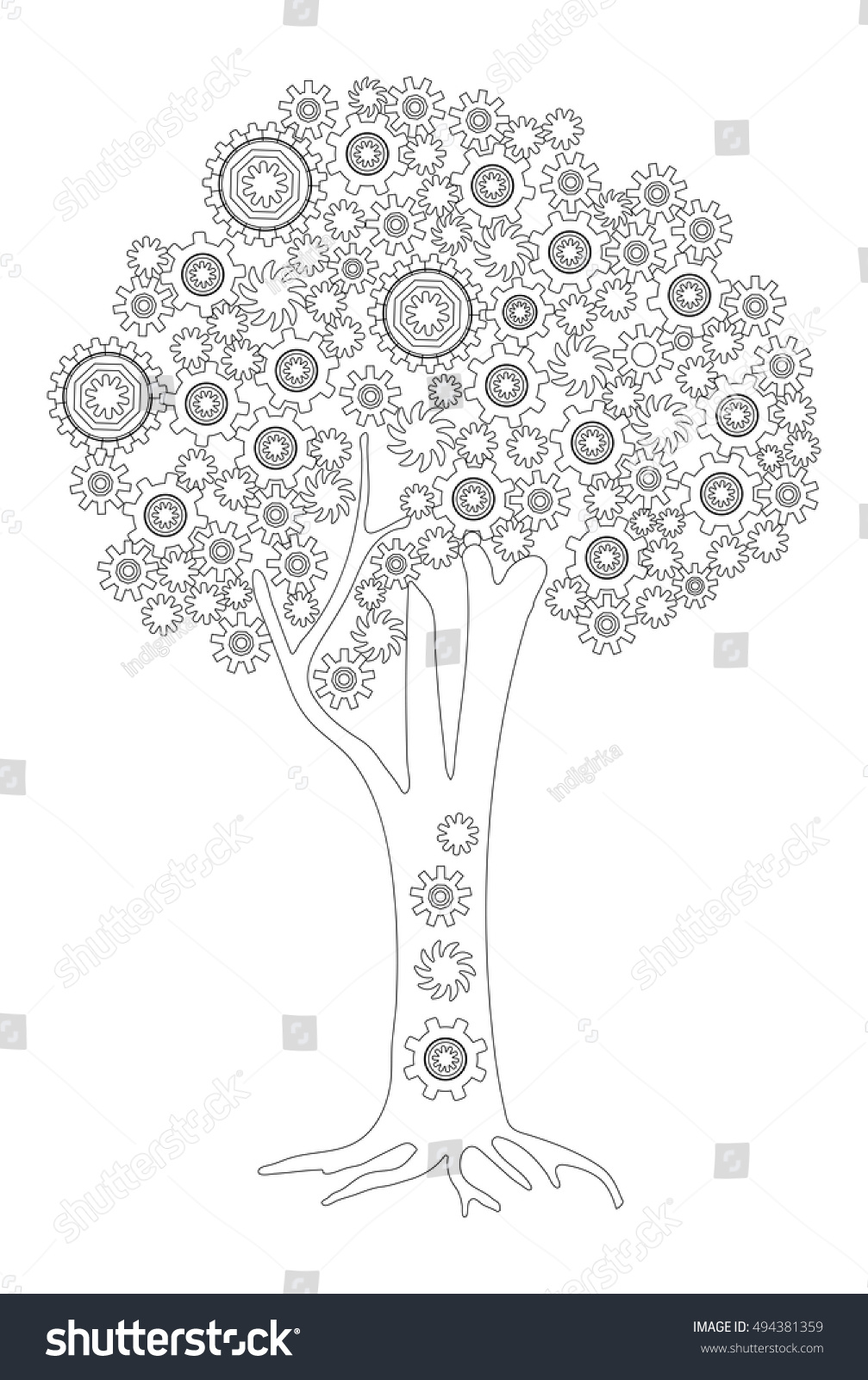 Coloring Pages Steampunk Tree 1007x1600 Coloring Pages Steampunk Tree