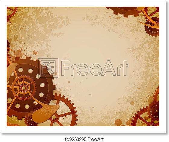 560x470 Free Art Print Of Steampunk Background Vector Grunge Background