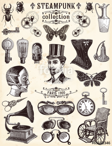 382x500 Steampunk Collection Stock Image And Royalty Free Vector