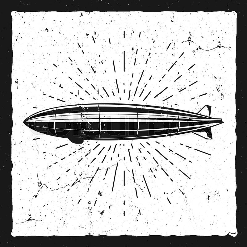 800x800 Vintage Airship Background Retro Stock Vector Colourbox