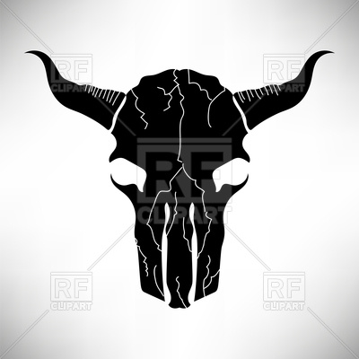 400x400 Bull Skull Silhouette Vector Image Of Silhouettes, Outlines