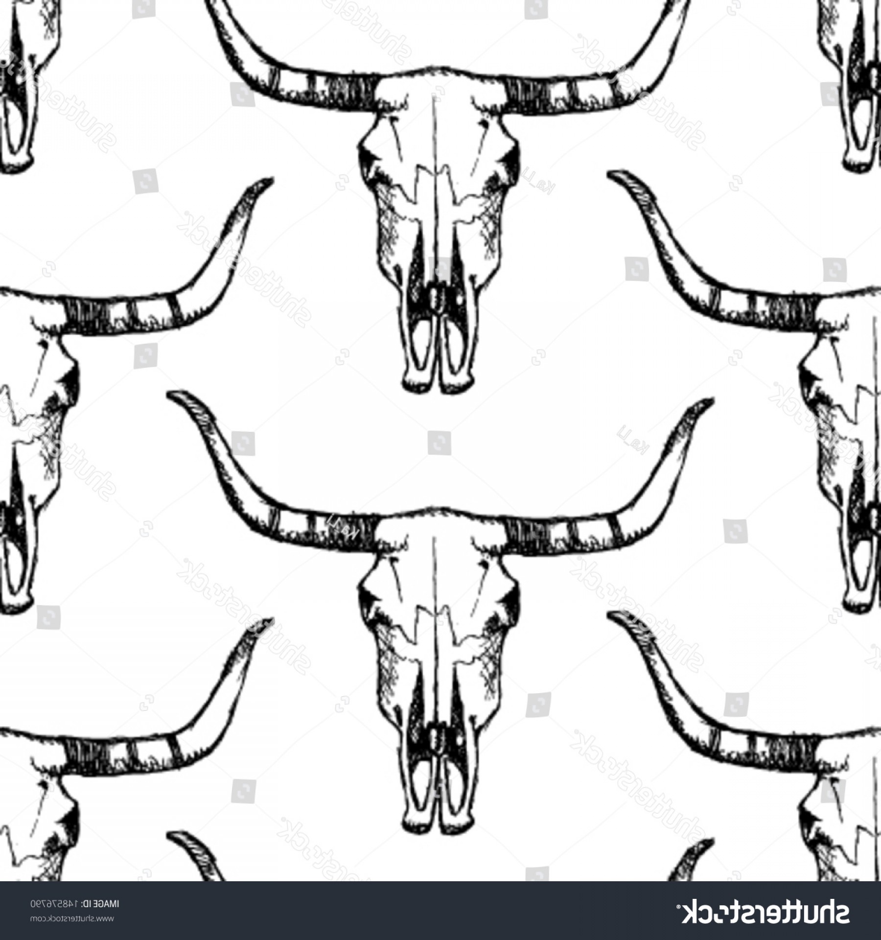 1800x1920 Shutterstock Longhorn Skull Vector Seamless Pattern Hoodamathrun