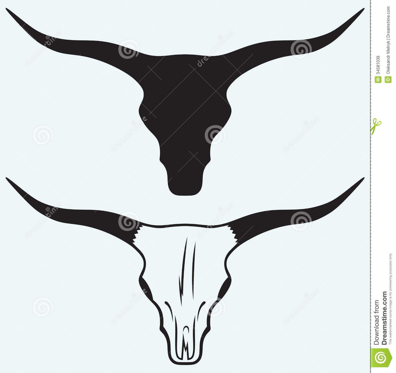 Steer Skull Vector at Vectorified.com | Collection of Steer Skull ...