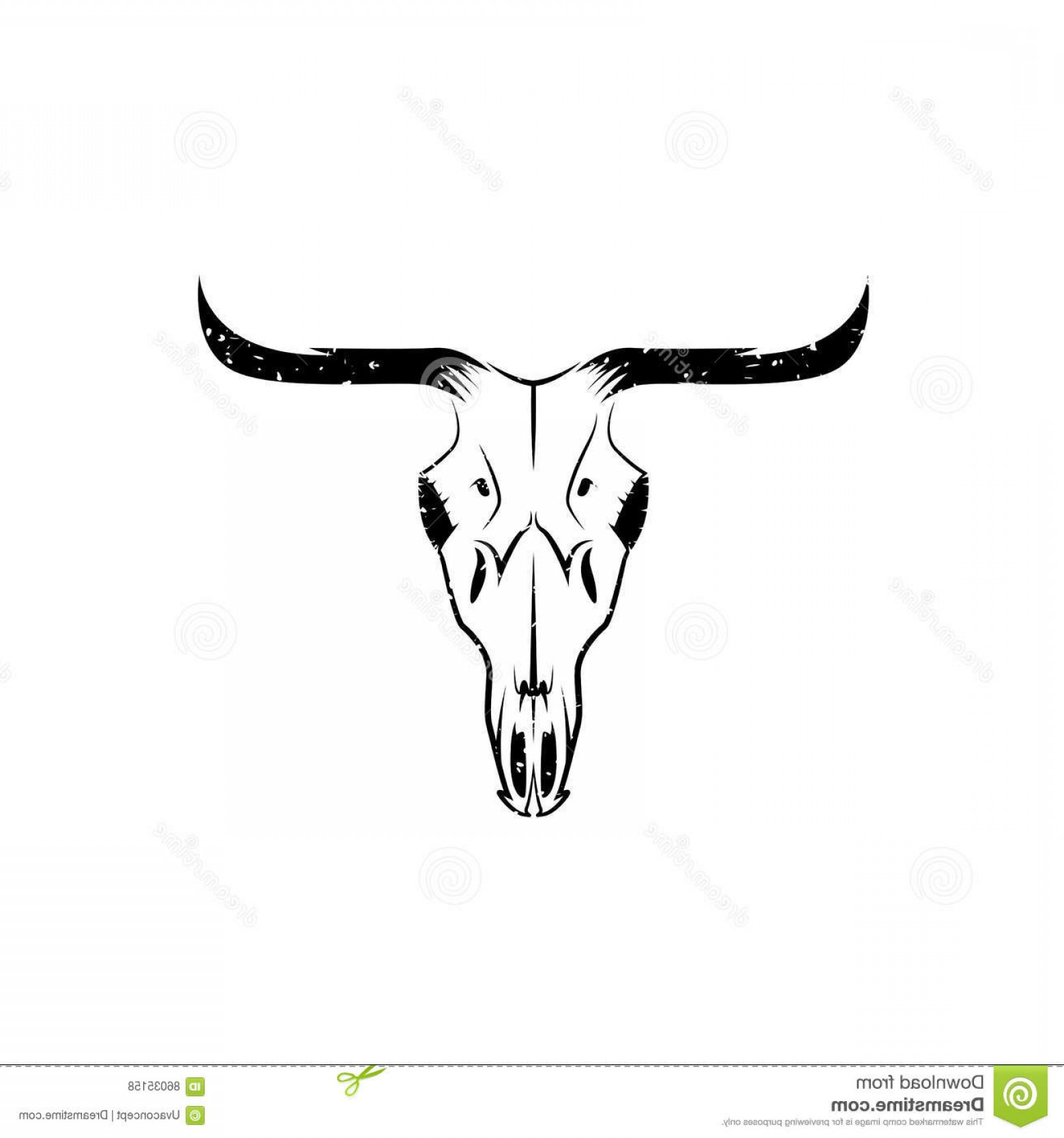 1560x1668 Stock Illustration Abstract Grunge Texas Cow Skull Vector Design
