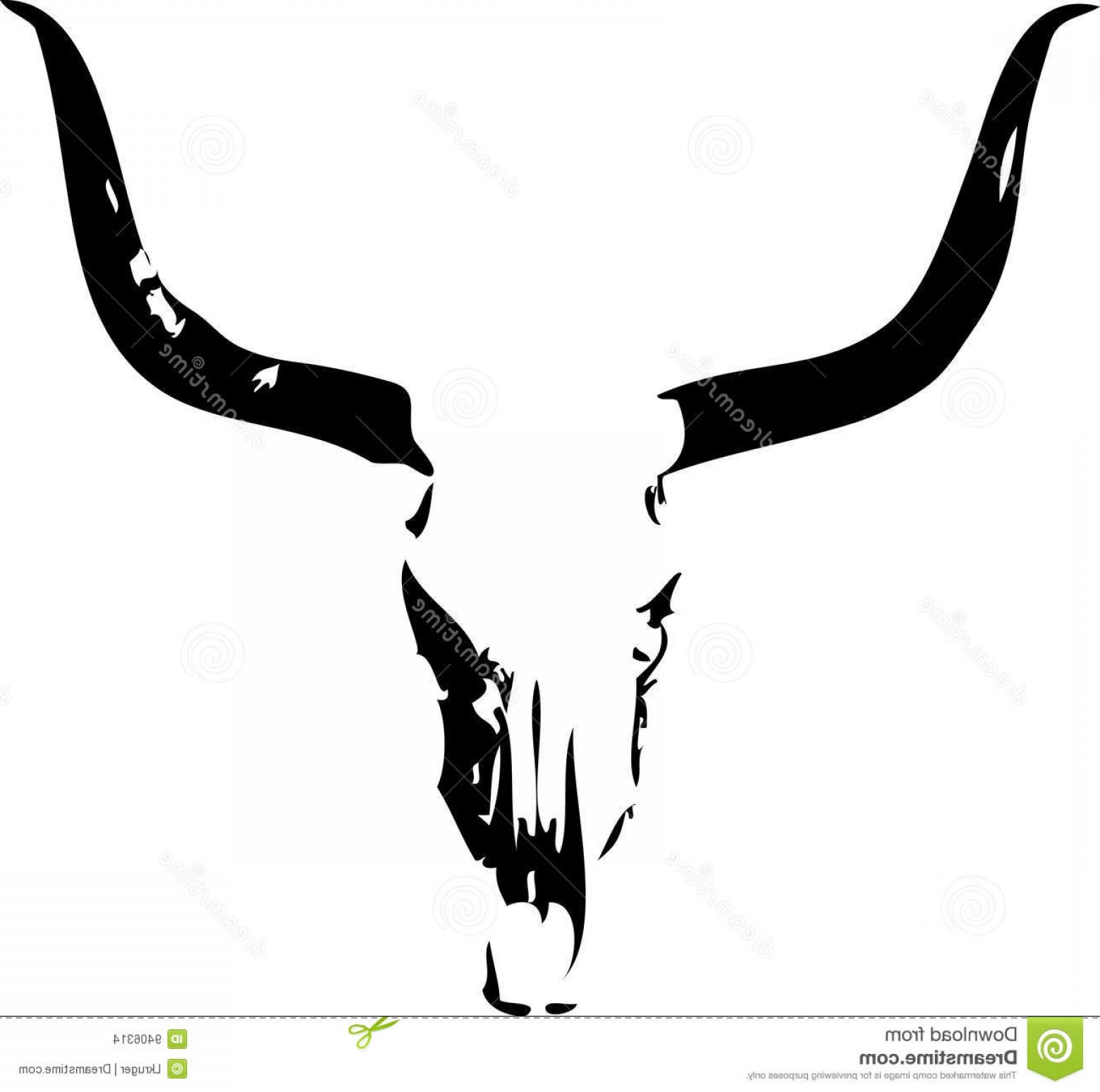 Steer Skull Vector at Vectorified.com | Collection of Steer Skull ...