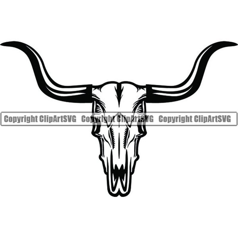 Steer Skull Vector at Vectorified.com | Collection of Steer Skull ...