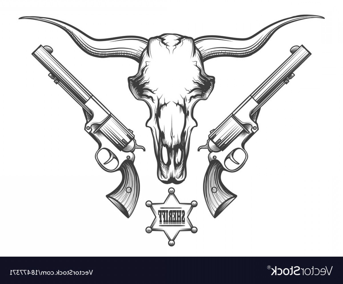 1200x996 Bull Skull Vector Art Catamart