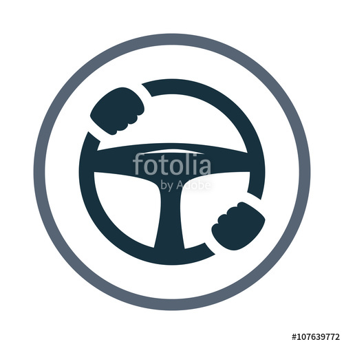 500x500 Car Steering Wheel With Hands Icon Stock Image And Royalty Free