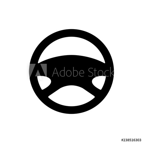 500x500 Car Steering Vector Symbol