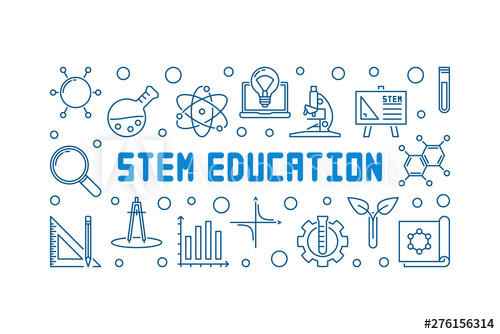 Stem Education Vector Concept Outline Horizontal Illustration 500x334 Stem Education Vector Concept Outline Horizontal Illustration