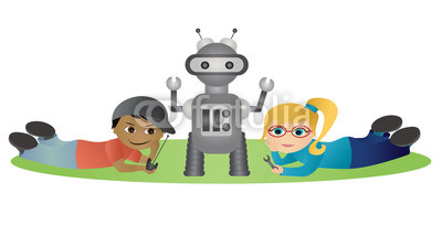 School Students Working With Robot 400x204 School Students Working With Robot