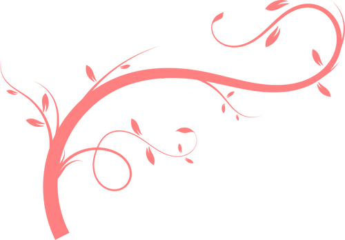 Pink Plant Stem Vector Image 500x348 Pink Plant Stem Vector Image