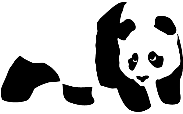 600x375 Free Vector Panda Bear Stencil Files, Vectors Graphics