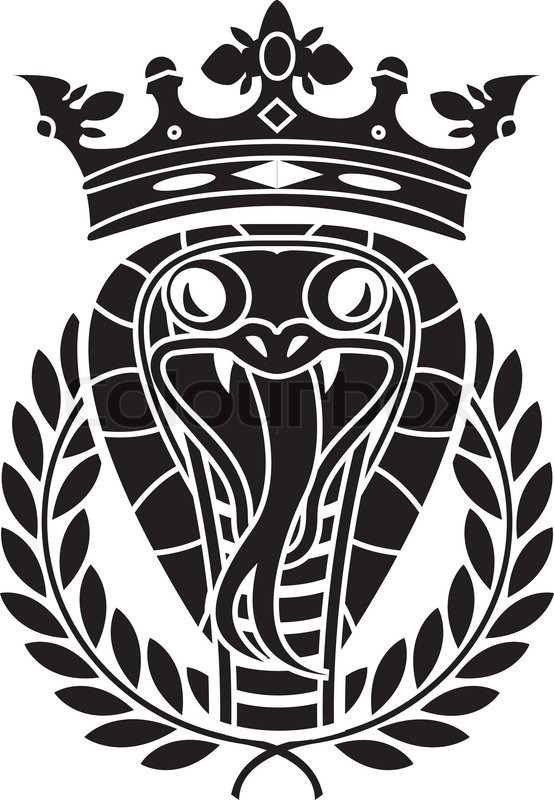554x800 King Of Snakes Stencil Vector Stock Vector Colourbox