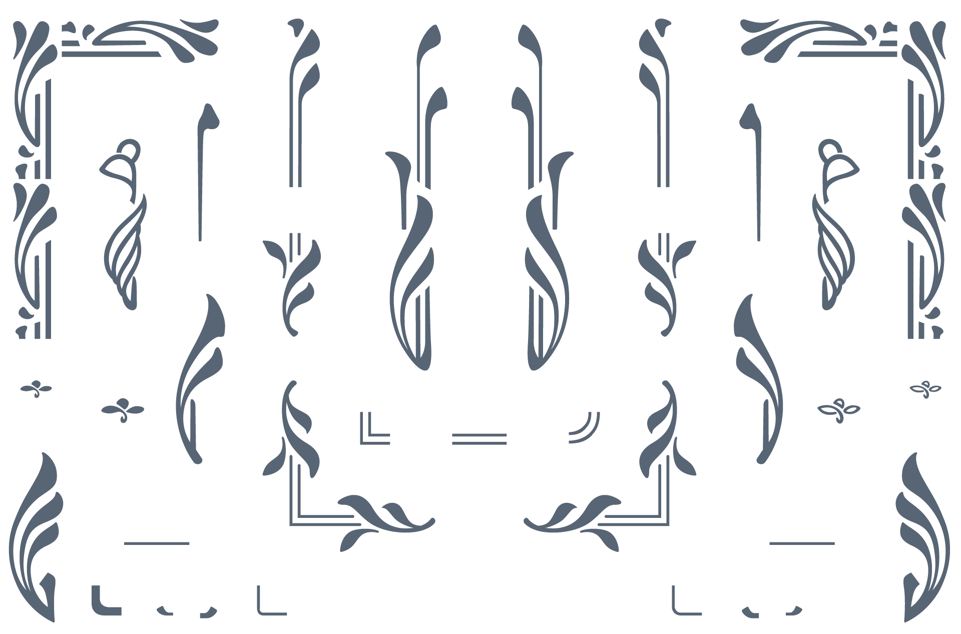 1920x1267 Download Vintage Art Nouveau Art Nouveau Vector Ornaments