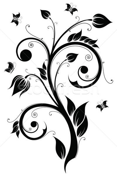 400x600 Floral Design Element Vector Illustration Vector Illustration