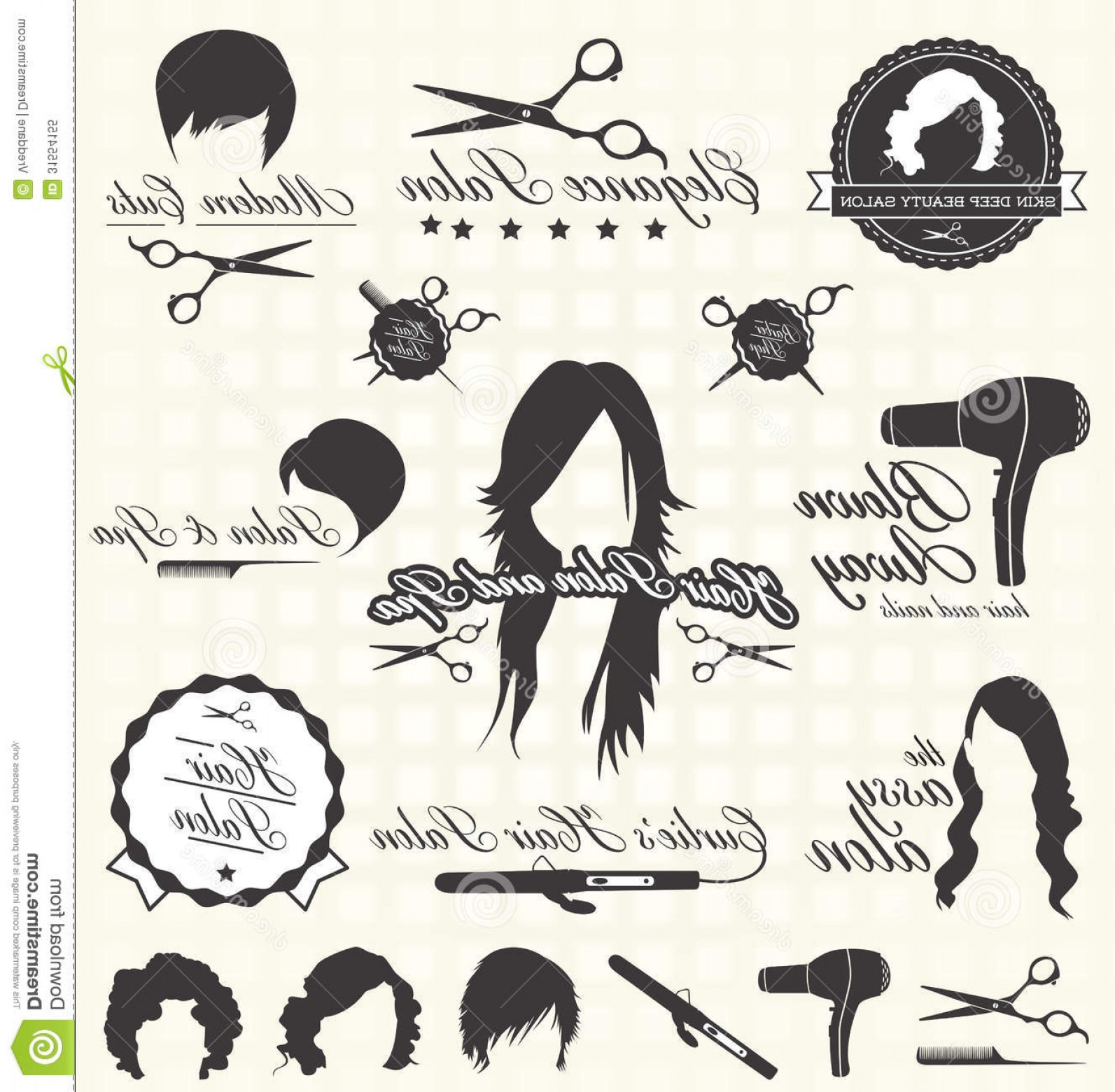 1593x1560 Hair Salon Vector Art Cqrecords