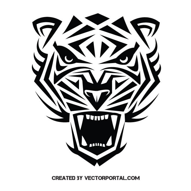 660x660 Tiger Tribal Vector Art