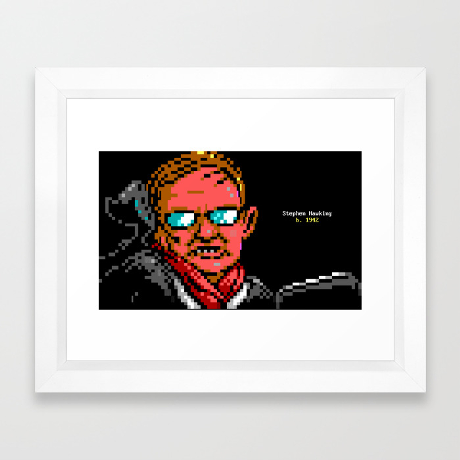1500x1500 Stephen Hawking Portrait Framed Art Print