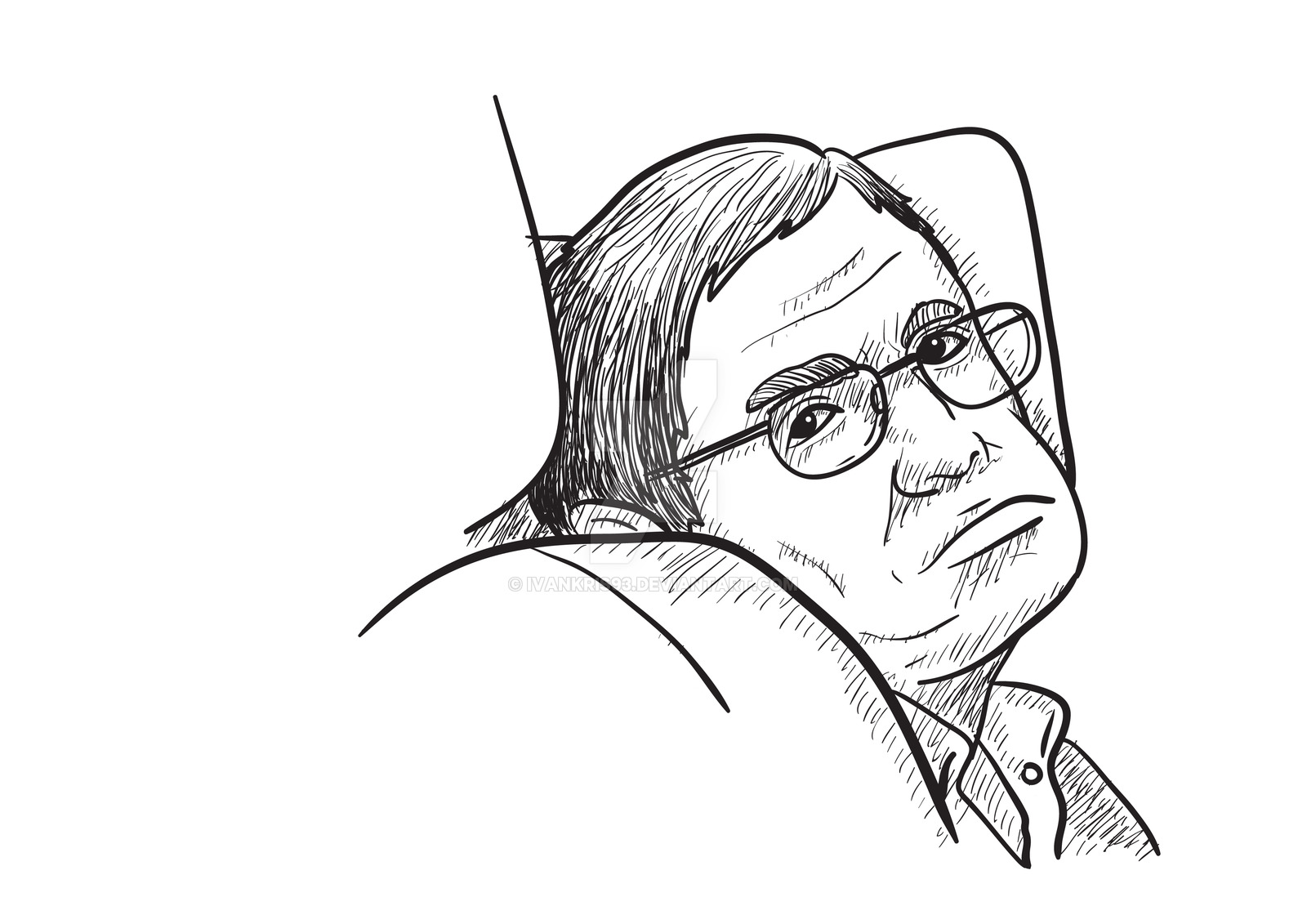 1600x1131 Vector Illustration Of Stephen Hawking