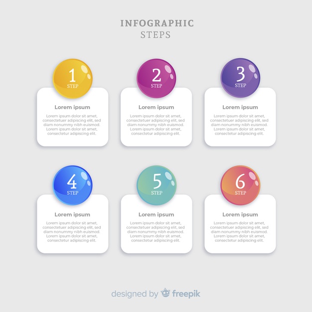 626x626 Infographic Steps Vector Free Download