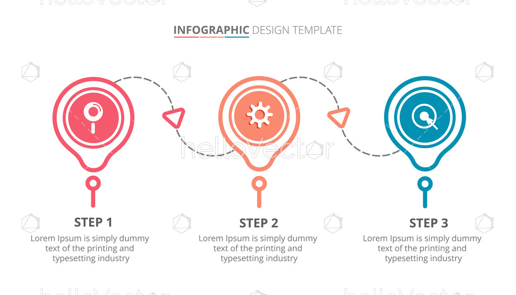 1024x585 Process Infographic Template Design With Steps