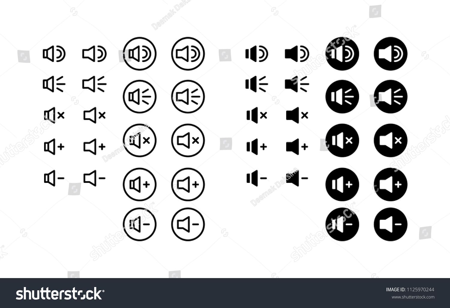 1500x1029 Sound Volume Icon Set Volume, Sound, Audio, Music, Record