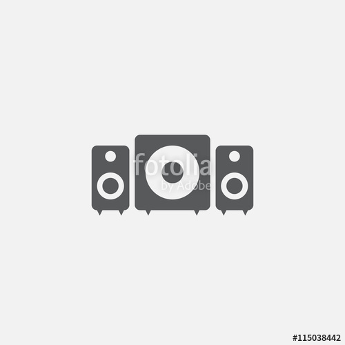 500x500 Stereo System Icon Vector, Solid Logo Illustration, Pictogram