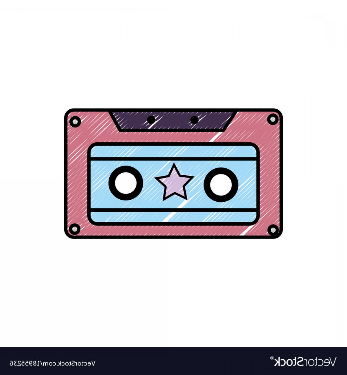 1200x1296 Grated Old Cassette Retro Object Stereo Vector Soidergi
