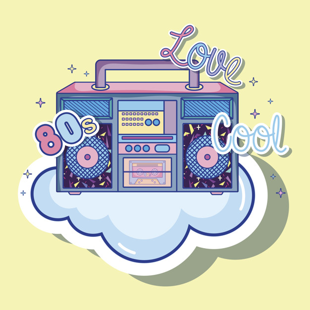 626x626 I Love Cartoons Radio Stereo Vector Premium Download