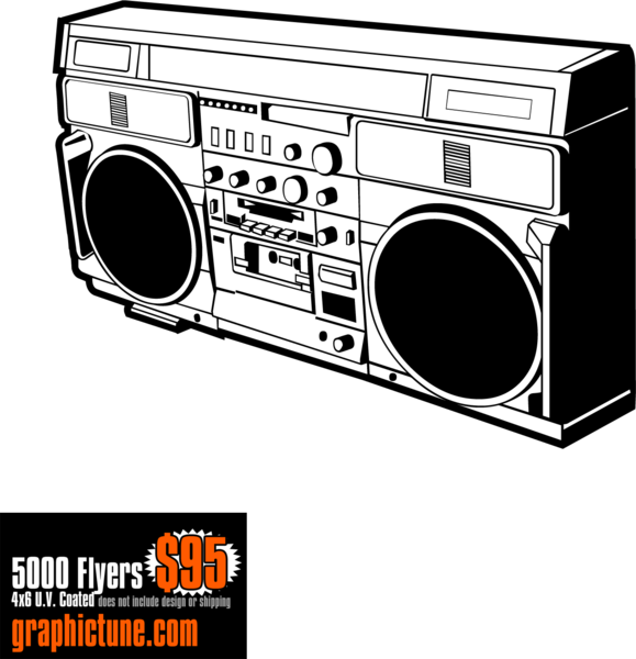 579x600 Stereo Outline Vector