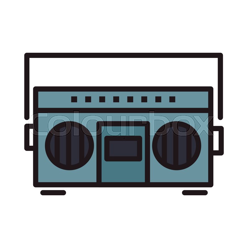 800x800 Vintage Radio Stereo Vector Stock Vector Colourbox