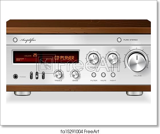 560x470 Free Art Print Of Vintage Hi Fi Analog Stereo Amplifier Vector