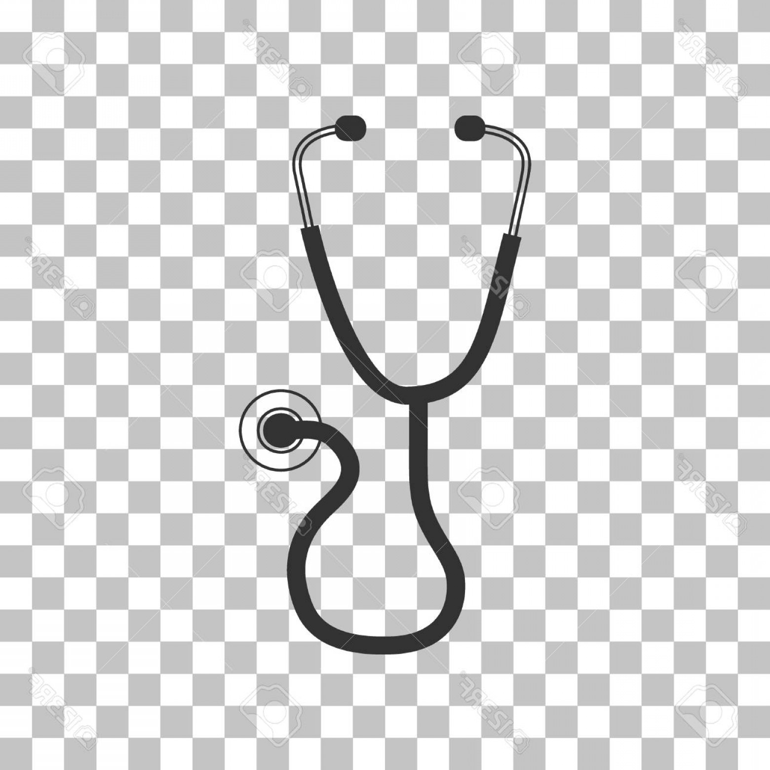 1560x1560 Photostock Vector Stethoscope Sign Illustration Dark Gray Icon