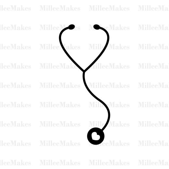 570x570 Stethoscope With Heart Vector Medical Clipart Htv Cut Etsy