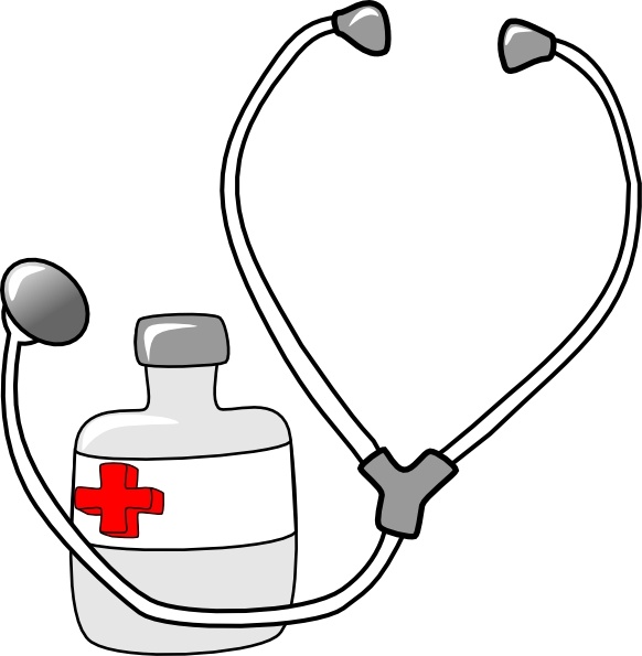 582x595 Metalmarious Medicine And A Stethoscope Clip Art Free Vector