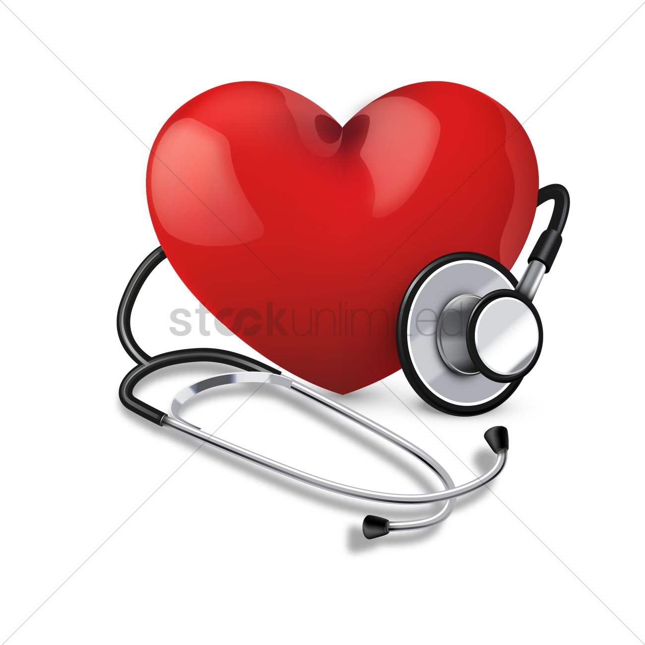 1300x1300 Stethoscope With Heart Vector Image