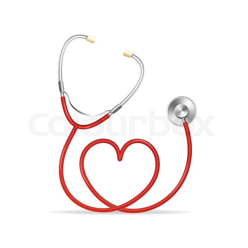 800x800 Vector Red Stethoscope In Shape Of Stock Vector Colourbox