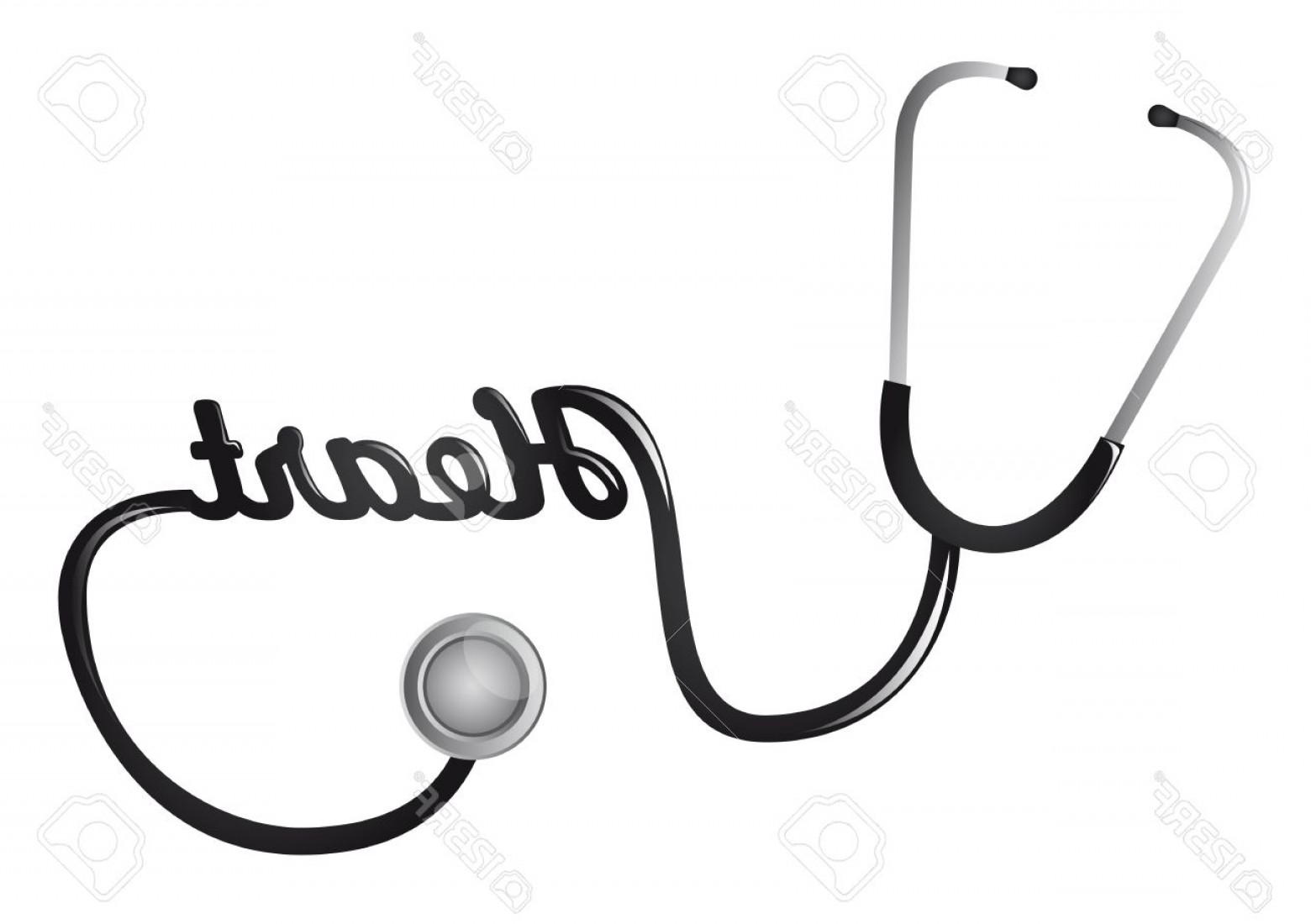 1560x1100 Photoblack Stethoscope With Heart Text Vector Illustration Soidergi