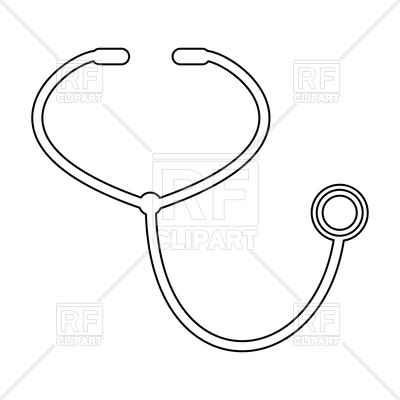 400x400 Stethoscope Silhouette Vector Image Of Objects