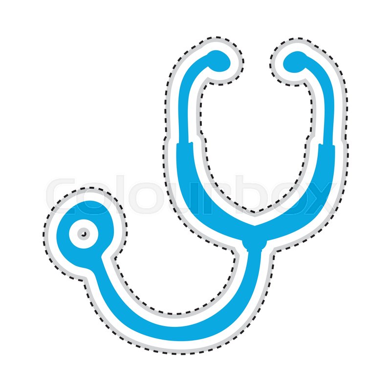 800x800 Stethoscope Silhouette Icon Image Stock Vector Colourbox